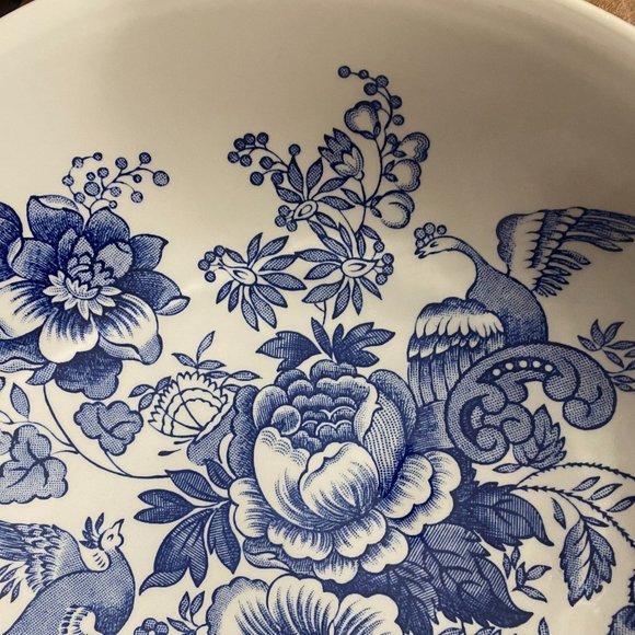 13.5" Pasta Serving Bowl Asiatic Pheasant Dark Blue by Royal Stafford - Picture 8 of 8